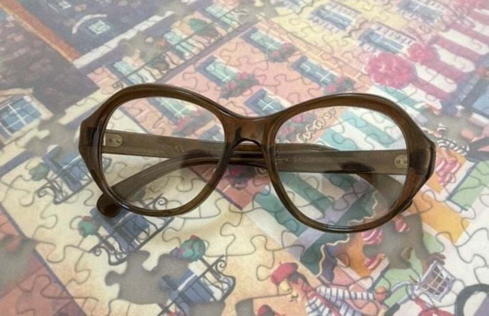 Vintage Amor Laura Brown Cat Eye Eyeglasses Frame France